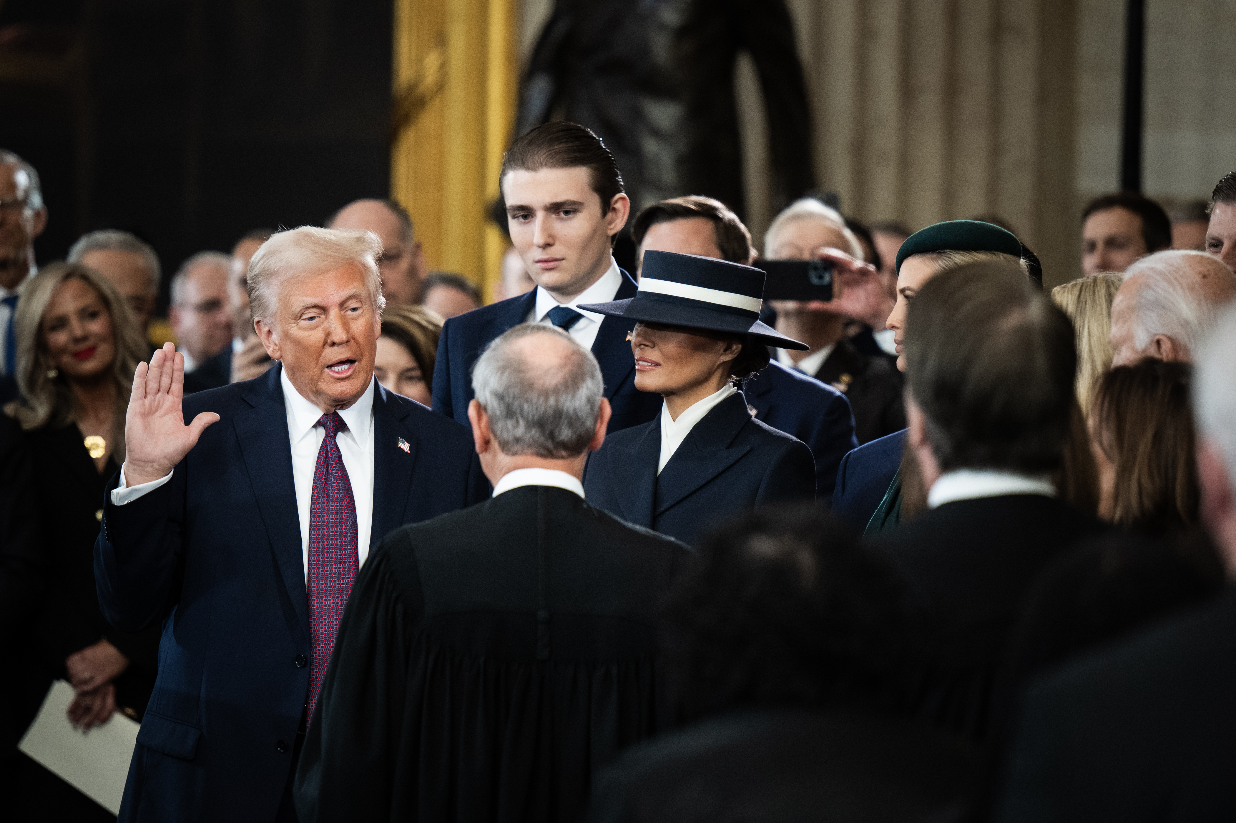 Trump takes the oath of office 2025